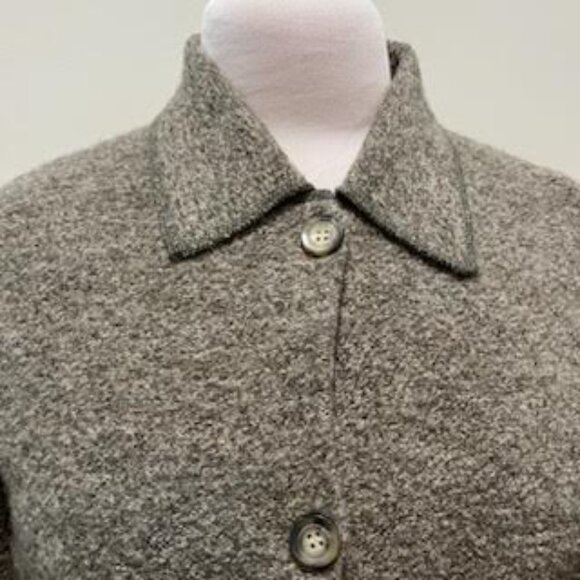 Evan Picone Wool Cardigan Sz Small Gray Long Sleeve Button Down Casual - Picture 5 of 8